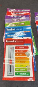 complete set of musical elements posters by daydream education eight posters