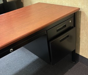 desk with cabinet