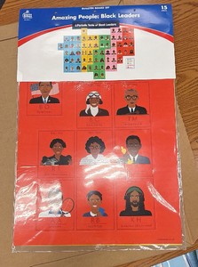 amazing people, black leaders, bulletin board set brand new