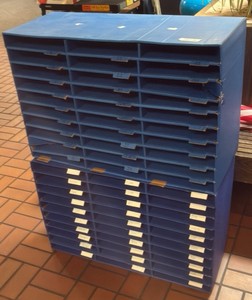 cardboard mail cubbies