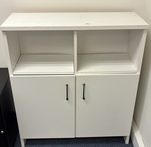 white shelfcabinet