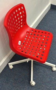 red wheel chair