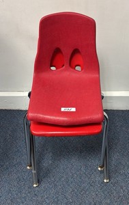 2 red chairs