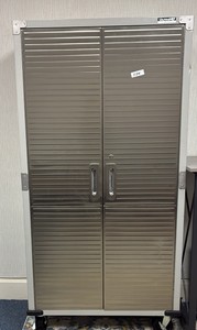 Metal cabinet on wheels