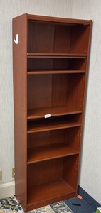 wooden bookshelf