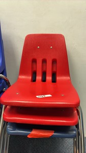 2 red chairs