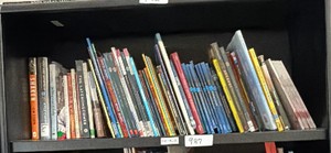 shelf of books MEMOIR