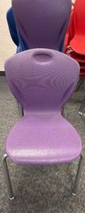 6 purple chairs