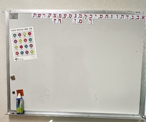 Whiteboard with magnets