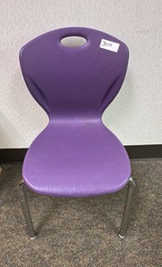 Purple plastic chair