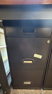 three drawer lockable filing cabinet