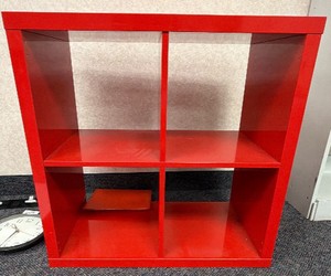 red storage cube