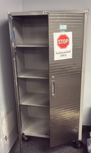 metal cabinet on wheels