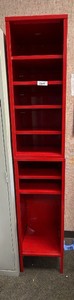 red shelfs that stack