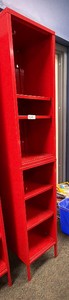 Red shelves metal