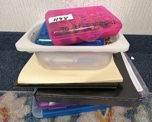 assorted office supplies