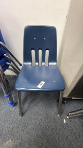 one blue chair