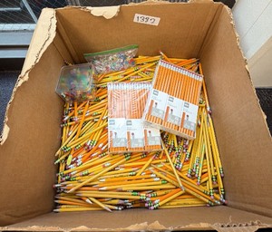 pencils and thumbtacks