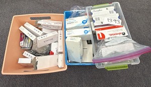 paper clips and staplers