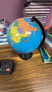 Globe and solar system, battery operated
