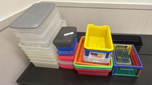 organizers and bins