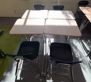 four desks