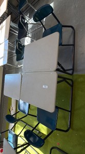 three desks