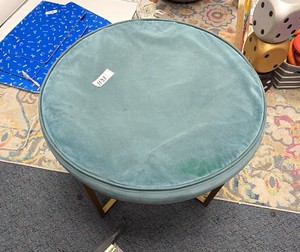 blue ottoman