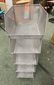 Metal organizer bins