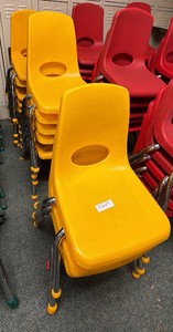13 yellow chairs