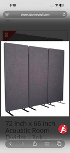 Acoustic room divider, 3 pack, midnight blue, brand new in box.