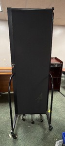 room divider by screen flex on cart with wheels