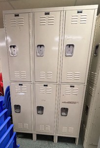 3- banks of lockers (18 lockers)