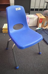 blue children chairs