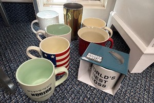 lot of mugs