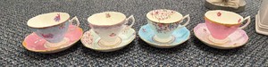 tea cups and saucers set of 4