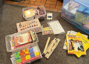 Music theory, preschool hand, bells, Videos, flashcards, and books