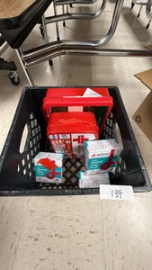 First aid lot includes 2 kits, 3 alcohol prep pad packs (L-Kitchen)