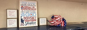 Patriotic Pledge of Allegiance Wall Sign & American Flag Pinwheel (Hallway)