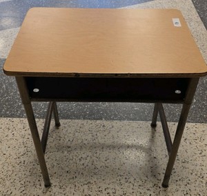 Vintage childrens desk with storage (4 in lot)