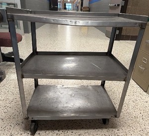 3- tier rolling stainless steel cart