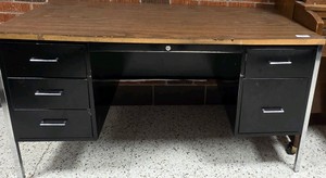 desk with filing cabinets no keys