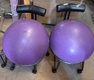 Gaiam Custom-Fit Balance Ball Chair (4 stands and 2 balls in lot)