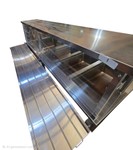 excellent condition! Vollrath 4-well mobile hot food buffet station with sneeze guard and tray slides model 37095