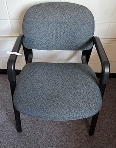 Gray Commercial Office Guest Chair with Armrests