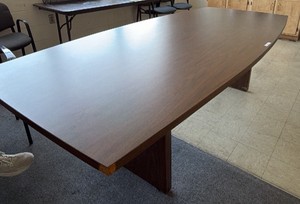 Large Commercial Conference Table  Wood Grain Laminate
