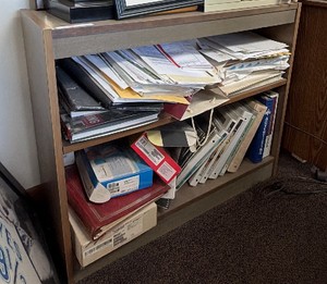 2-Shelf Wood Bookcase  Office Storage Bookshelf