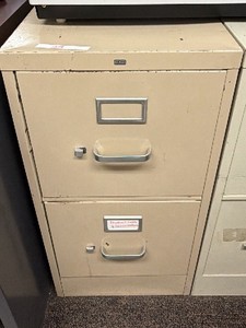 2-Drawer Vertical Steel File Cabinets  Beige