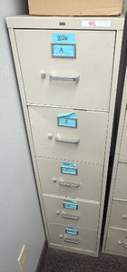 Beige 5-Drawer Vertical Steel File Cabinet