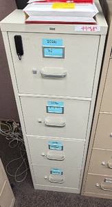 HON 4-Drawer Vertical Steel File Cabinet  Beige